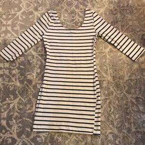 Navy blue and white dress